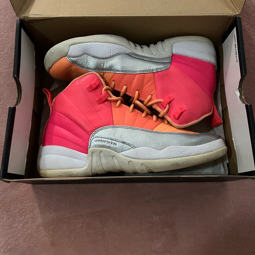 Jordan Kids High-Top Sneakers - Pink and Orange